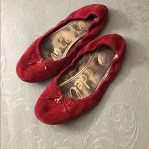 Sam Edelman Red Suede Flats